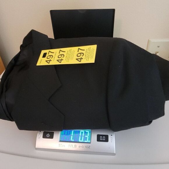 Roundtree & Yorke Dillard's Double Button Suit Jacket Black - Picture 10 of 14